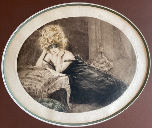 Gravure art déco signée - art,