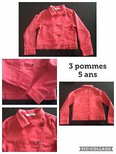 Veste Printemps 3 Pommes Taille 5 Ans Tbe