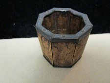 FLEMISH ART PYROGRAPHY  ARTS AND CRAFTS ERA    METAL AND WOOD MATCH SAFE c1910