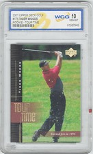 2001 Upper Deck Golf #176 Tiger Woods Rookie Card - Tour Time WCG 10 GEM-MT