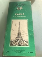 Guide Vert Michelin paris Et Sa Proche Banlieue - bon état 15 eme edition 1965