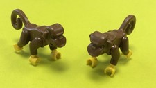 2x Singe LEGO Pirates Brown Minifig Monkey  2550c01 set 6285 6278 6292 6290 6289