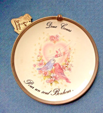 Assiette oiseaux deux coeurs - assiette,