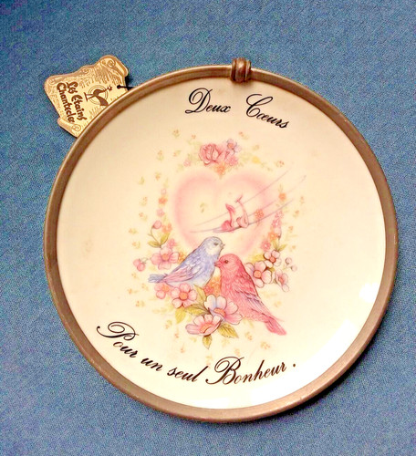 Assiette oiseaux deux - assiette, coeurs