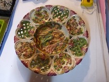 Grand plat en faïence majolique italienne 39 cm majolica italian antique