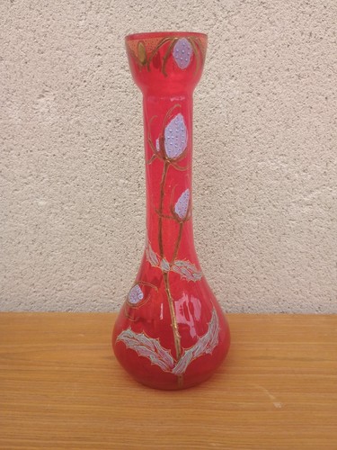 Vase art nouveau émaillé - vase,