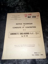 NOTICE TECHNIQUE CAMIONNETTE