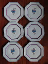 LIMOGES PORCELAINE 6 ASSIETTES