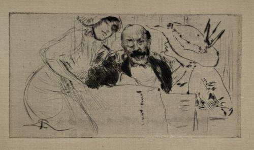 Homme monocle femmes gravure - monocle,
