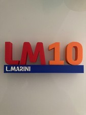 Logo Moto GP Luca Marini 3D, bleu, 15cm x 6 cm x 2cm