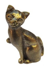 Figurine chat en bronze