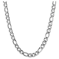 Hommes Chaîne Argent Acier Inox or Blanc Plaqué Collier Gourmette Étanche K491