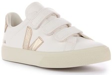 VEJA Recife Chromfree Daim Triple Bracelet Baskets Hommes Blanc Bronze UK 7 - 12