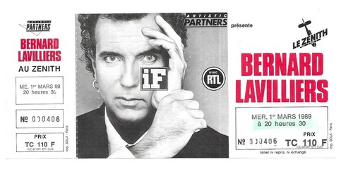 Rare ticket billet concert - rare,