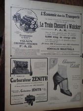 train CHENARD & WALCKER + chaussure EDITH + ZENITH + EVERSHARP ILLUSTRATION 1920
