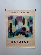 Jean Bazaine Affiche Exposition 1957 Galerie Maeght Mourlot Exhibition Poster 