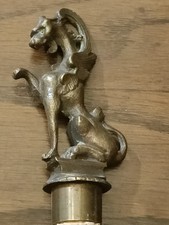 Sculpture, Chimère en Bronze Bouchon Bouteille Décoratif Ancien 