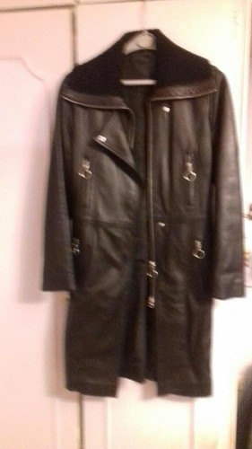Manteau cuir zippé - zippé, femme