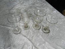 Lot  4 x ancien verre soufflé