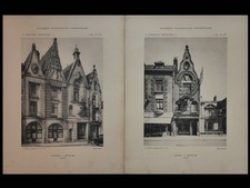 MAISONS A BETHUNE, PLACE DU BEFFROI - 2 PLANCHES 1928 - JACQUES ALLEMAN