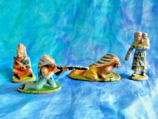 QUIRALU Indiens d'Amérique 4 figurines aluminium - Native american