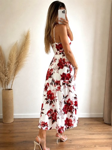 Robe longue bohème fleuri - longue,