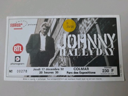 Place ticket billet concert - ticket,