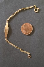 Bracelet - ENFANT - Identité - Baptême -  Plaqué Or Jaune FIX