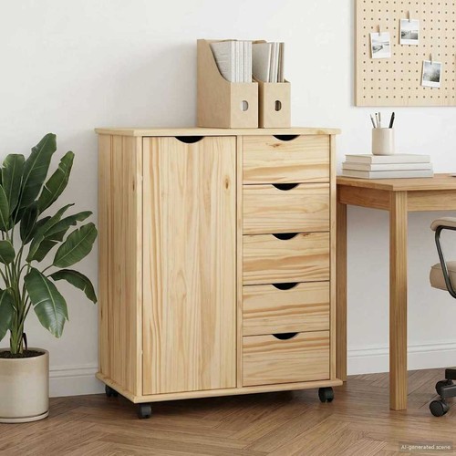 Cabinet roulant avec - roue, bois
