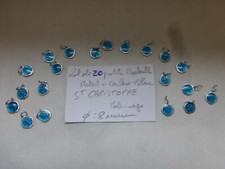 PROMO lot de 20 medailles en couleur BLEU Saint CHRISTOPHE   8 mm   COLOR MEDALS