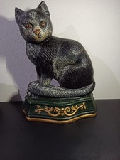 Ancien Chat en fonte- bloque