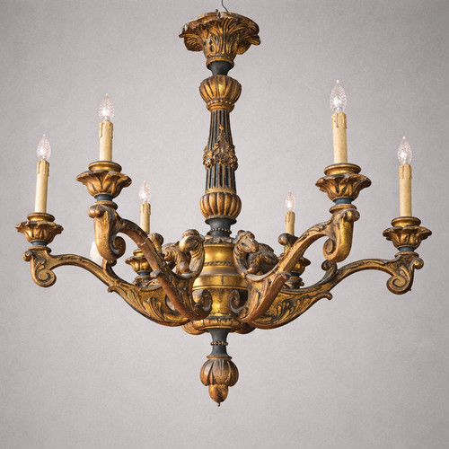 Lustre bois venitien - lustre,