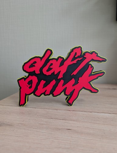 Plaque daft punk logo - punk, 3d