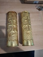 Paire Douilles Sculptées Croix Lorraine Ww2