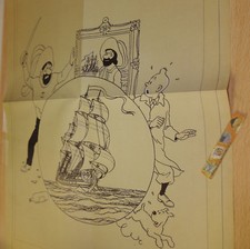 Fac-similé Poster Affiche BD TINTIN Trésor de rackham années 1950 🚀 50x37.5cm😃