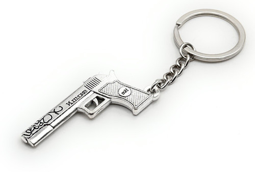 Pistolet décoré porte clés - pistolet, porte-clés