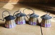 4 Lampes  Lanternes Vitrail