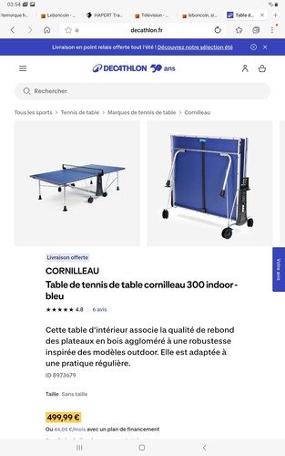 Table ping pong etat neuf - de,
