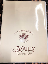 ALCOOL DOSSIER DE PRESSE CHAMPAGNE MAILLY GRAND CRU 1989 CUVEE 60e ANNIVERSAIRE