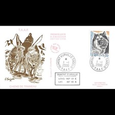 FDC - Chien de traineau - oblit 1/1/2000