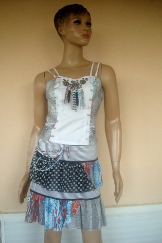 Bustier original blanc coloree - bustier,
