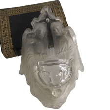 Bénitier en verre dépoli Beau décor d'Anges Collection Religion