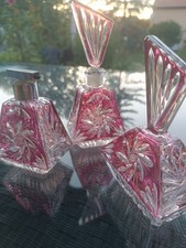 Ancien Nécessaire De Toilette Flacons Crystal