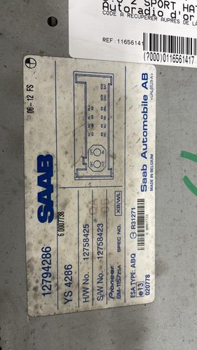 Autoradio origine saab 3 2 - saab,