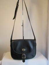 sac vintage burberry cuir bleu marine