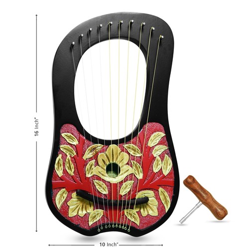 Lyre harp string solid wood - 10,