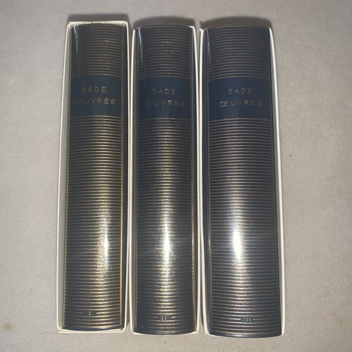 Pleiade lot tomes sade - de, 3