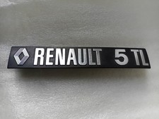 OLD CAR RENAULT 5 TL  ancien insigne emblème logo sigle monogramme badge ALU