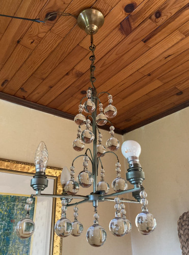 Lustre feux pampilles - lustre,