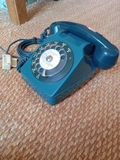 Téléphone fixe ancien Bleu vintage à cadran  Socotel